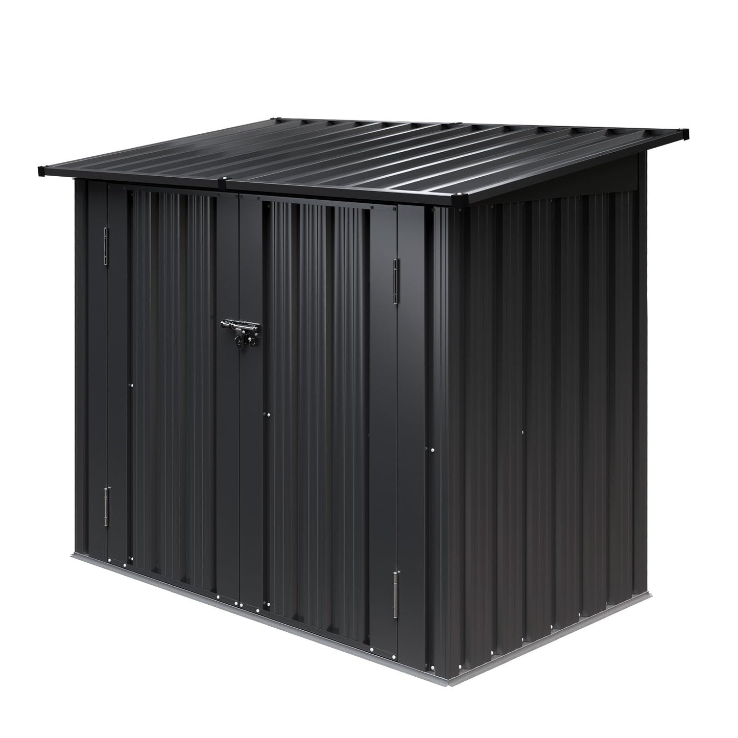 4.7 x 2.9ft Metal Garden Storage Shed with Front & Lift-Up Top Doors