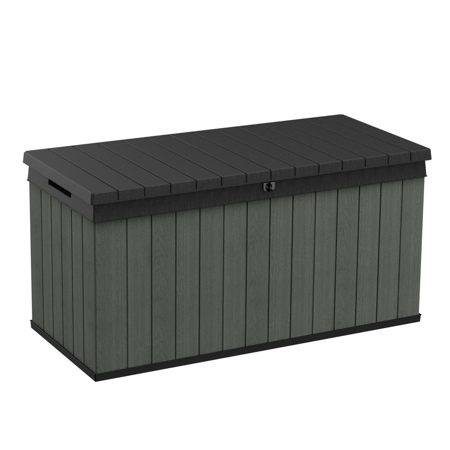 511L Outdoor Garden Storage Box with Wood Effect Finish & Seating