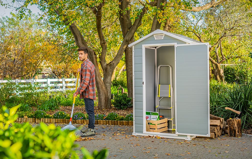 4 x 3ft Outdoor Garden Storage Shed with Floor & Ventilation