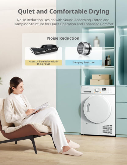 COMFEE' 8kg Heat Pump Tumble Dryer Energy Class A+ White CFG09EH80/W-UK