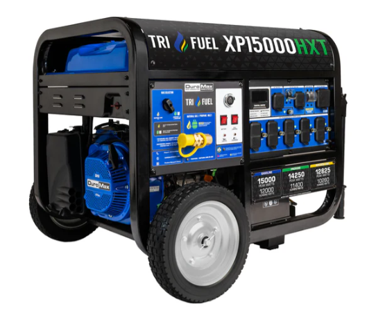 DuroMax 15,000 Watt Electric Start Tri Fuel Portable Generator