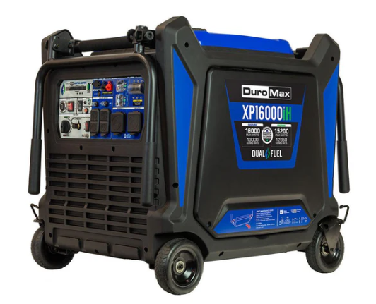 DuroMax 16,000 Watt Portable Dual Fuel Inverter Generator - Quiet, Low THD
